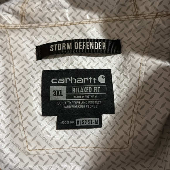 Carhartt Storm Defender Relaxed Fit Lightweight Packable Jacket Brown Black-3XL - Picture 9 of 14